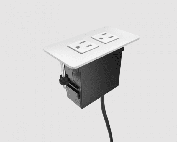 Plastic Surface Mount Mini-Tap, 72-in, White, 2 Power, without Tamper Resistant Outlets