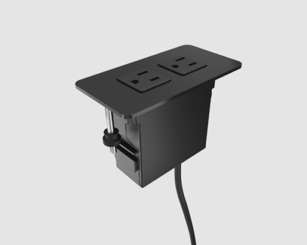 Plastic Surface Mount Mini-Tap, 120-in, Black, 2 Power, without Tamper Resistant Outlets