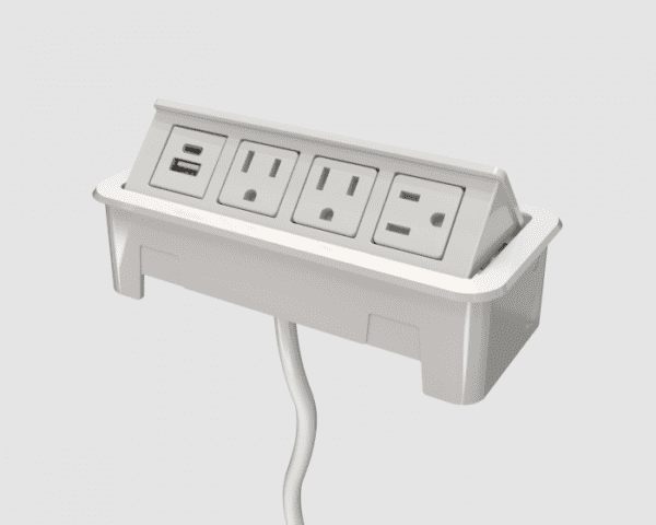 Nacre, 72-in, White, 3 Power + 1 USB-A+C