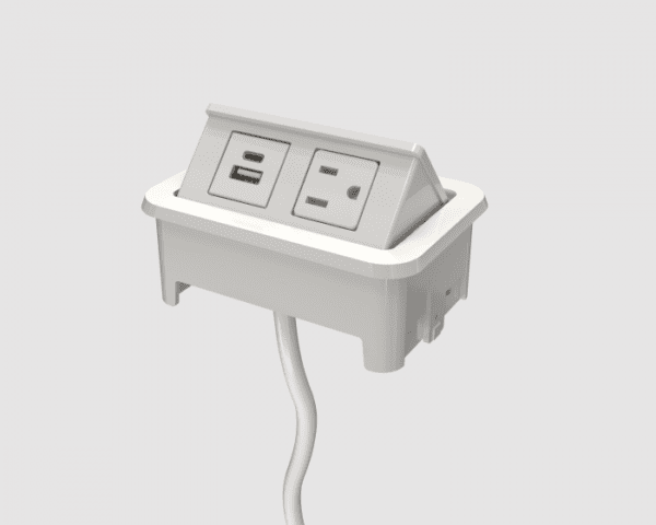 Nacre, 72-in, White, 1 Power + 1 USB-A+C