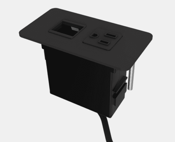 Plastic Surface Mount Mini-Tap, 120-in, Black, 1 Power + 1 Open