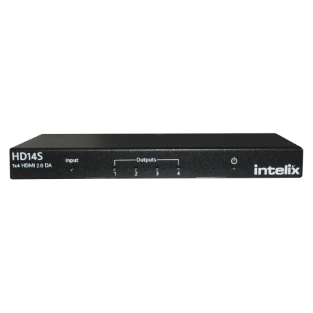Intelix HD14S 1x4 HDMI 2.0 18G Distribution Amplifier supports 4K60 4:4:4
