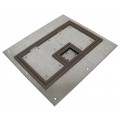 FL-600P-PLP-CLY-C U-Access Cover With 1/4" Painted Carpet Flange - Clay (Lift off door)