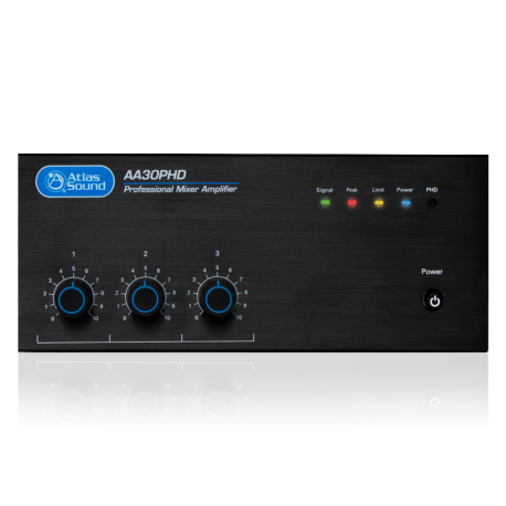 Atlas AA30PHD 3-Input 30-Watt Mixer Amplifier with Automatic System Test