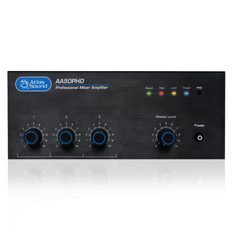 Atlas AA50PHD 4-Input 50-Watt Mixer Amplifier with Automatic System Test