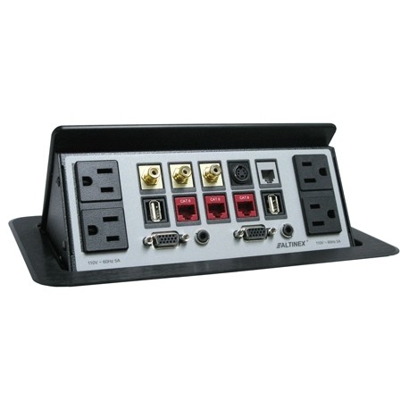 Tilt 'N Plug TNP602 Configurable Tabletop Interconnect Box