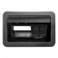 FSR T3U-3 Table box with 4 AC Outlets - Black Cover