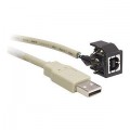 Altinex CM11366 - USB-B F / USB-A M 6FT SNAP IN ASSEMBLY