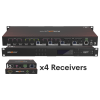 4x4 4K UHD Seamless HDMI Matrix Switcher/Video Wall Processor/Multiviewer over Cat5/6/7 with 4 Receivers Kit