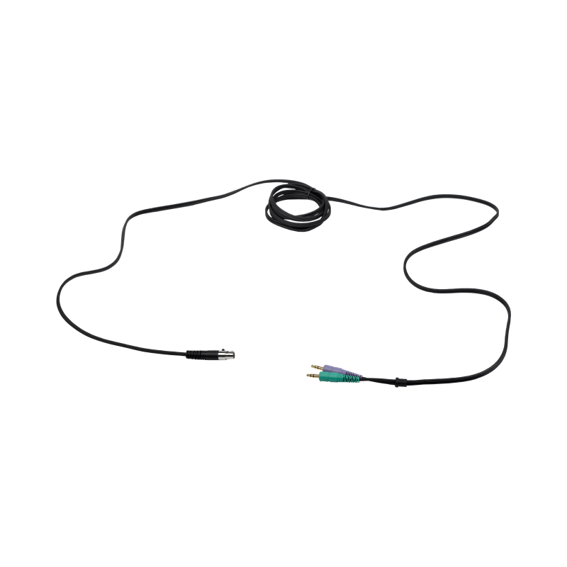 MK HS MiniJack  Detachable cable for AKG HSC headsets with two 3.5mm  (1/8) stereo mini jacks