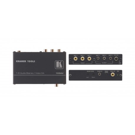 103AV 1-in 3-out Video Audio Distribution Amplifier