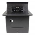 FSR TB-CHRG-BLK Table Box with 2-AC, 2-USB Charge