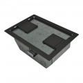 RFL4.5-D2G-BLK 4.5" deep back box with 2, 2 gang plates 