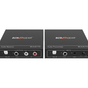 Audio receiver and transmitter with input/output ports.