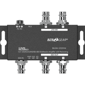 SDI distribution amplifier with multiple connectors.