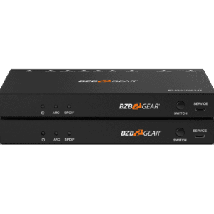 Two stacked BZB Gear audio devices.