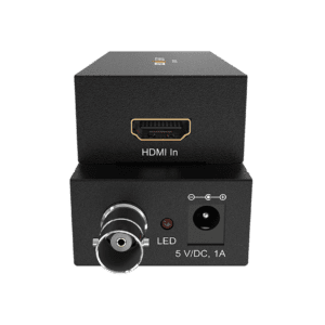 Black HDMI converter with multiple ports.