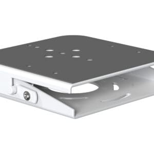 White metal mounting bracket with bolt holes.