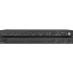 HDMI switcher with multiple input and output.