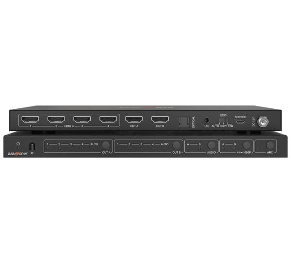 4X2 4K UHD HDMI Matrix Switcher with Audio/Downscaling Support