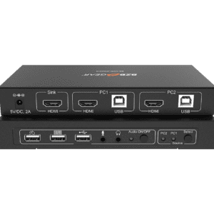 Black electronic device with HDMI and USB ports.