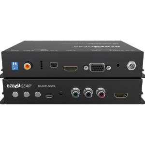 Audio-visual gear with various input ports.