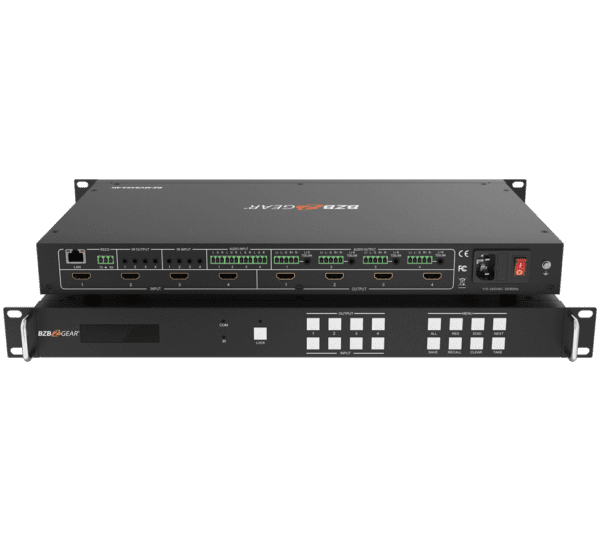 4X4 4K UHD HDMI Video Wall Processor & Seamless Matrix Switcher with Scaler, IR and Audio