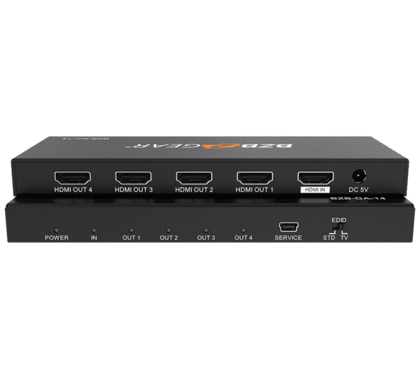 1x4 4K UHD HDMI Splitter Support HDMI 2.0b, HDCP 2.2, HDR & 3D