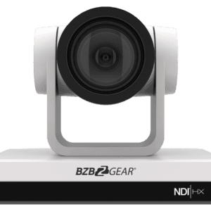 PTZ camera on black background.