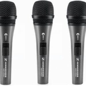 e835-S microphones with MZQ800 clips and carrying
