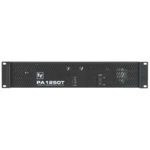 Black PA1250T professional power amplifier front.