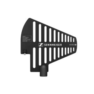 Sennheiser antenna with logo, black design.