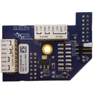 Electronic circuit board with various connectors.