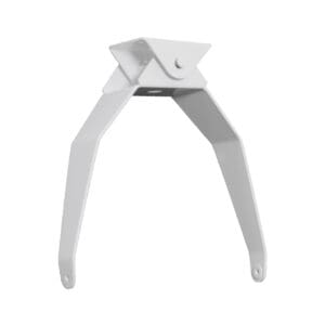 Metal bracket with two angled arms.