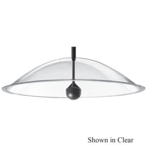 Clear dome pendant light fixture.