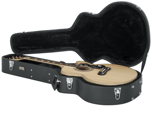 Jumbo Acoustic Guitar Deluxe Wood Case