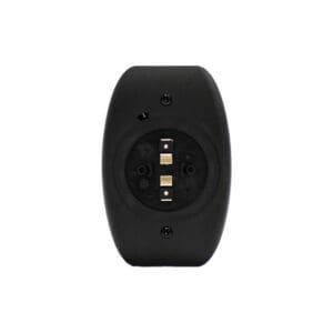 Black rectangular electrical device with connectors.