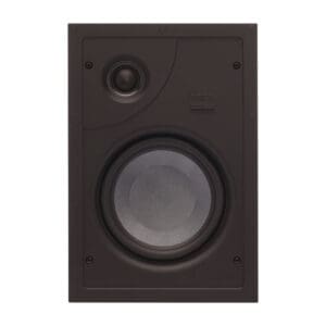 Black rectangular wall-mounted audio speaker.