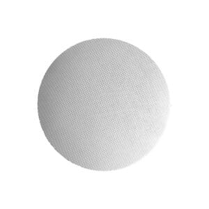 Circular mesh pattern on white background.