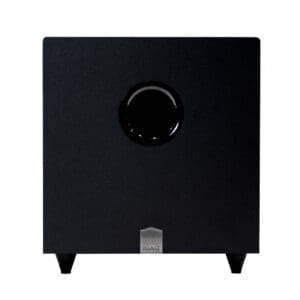 Black subwoofer with front-facing port.