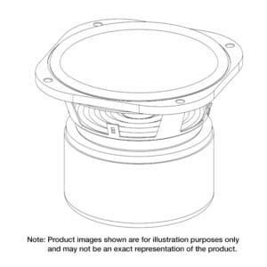 Speaker component line drawing illustration.