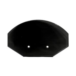 Black plastic shield with two holes.