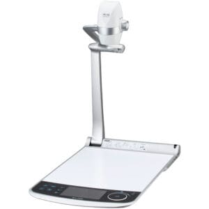 Document camera with adjustable arm and controls.