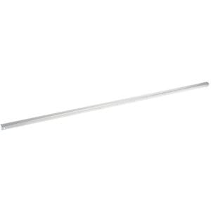 Metal ruler on white background.