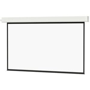 Projector screen with white and black borders.