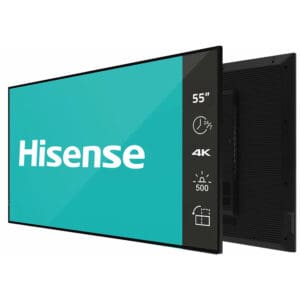 Hisense 55-inch 4K display front and back.