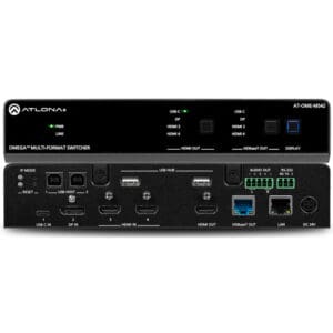 Atlona Omega multi-format switcher front view.