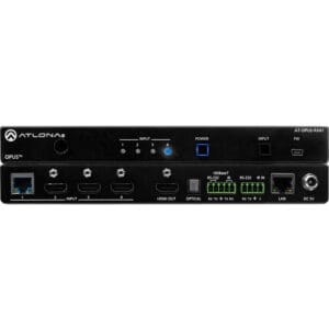 Atlona AT-OPUS-RX41 video switcher, front view.