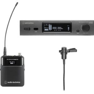 Audio-Technica wireless microphone system components.