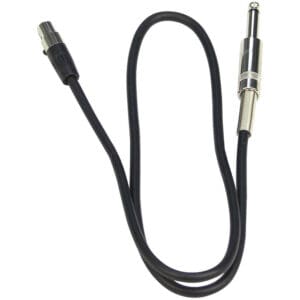 Guitar cable with quarter-inch jack plug.